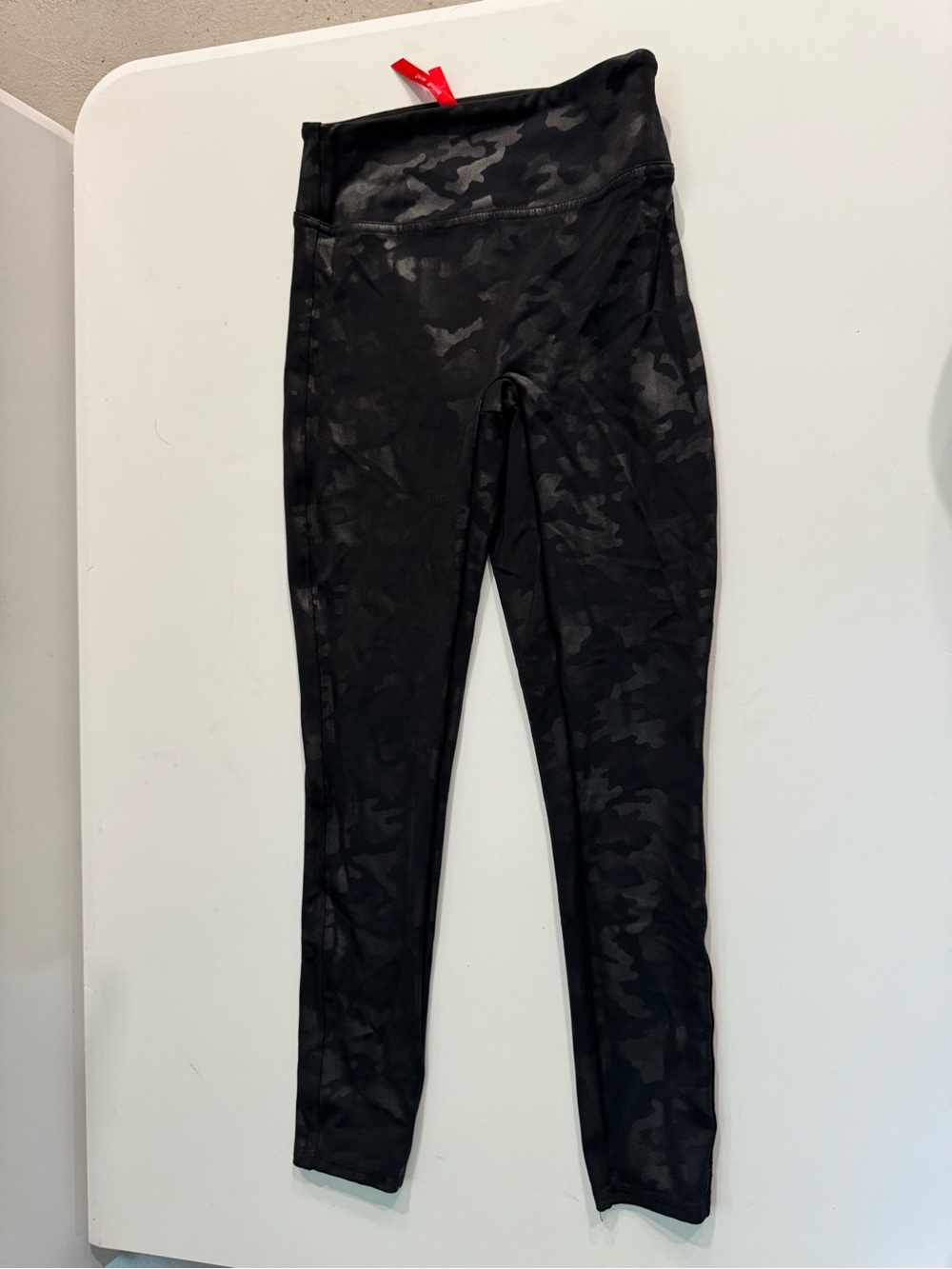 SPANX Kids Black Camo High-Waist Leggings 7/8